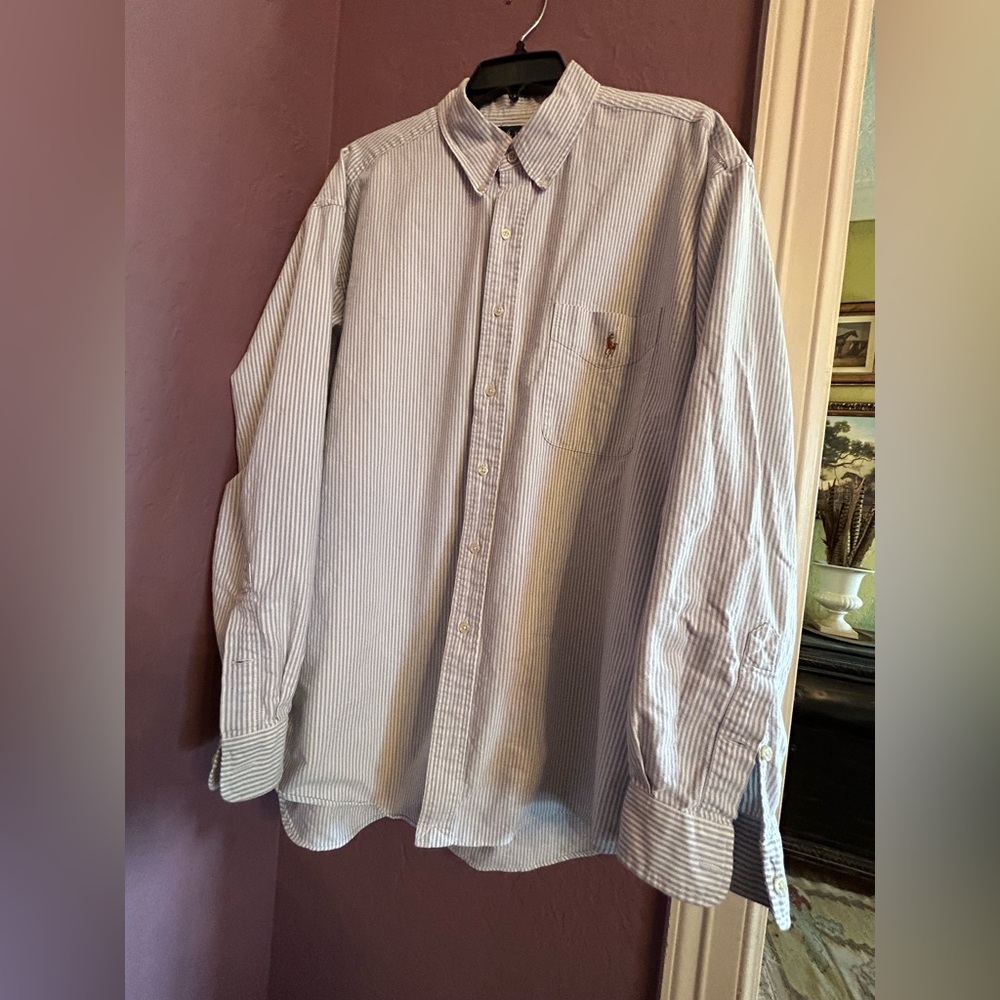 Men’s pinstripes button down shirt